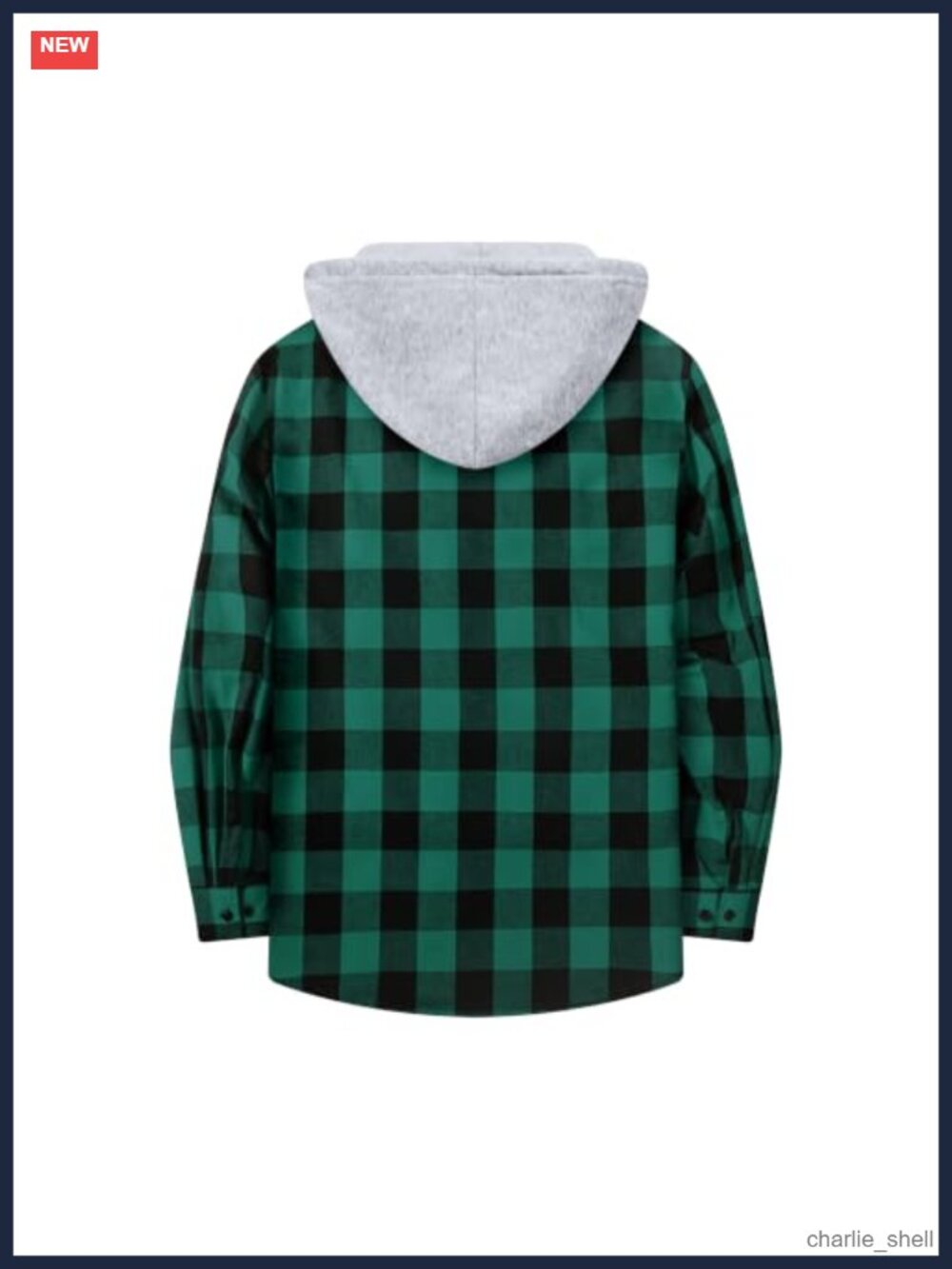 Men's Plaid Hooded Flannel Button Down Shirt 5 Pack Long Sleeve Casual - Picture 2 of 5